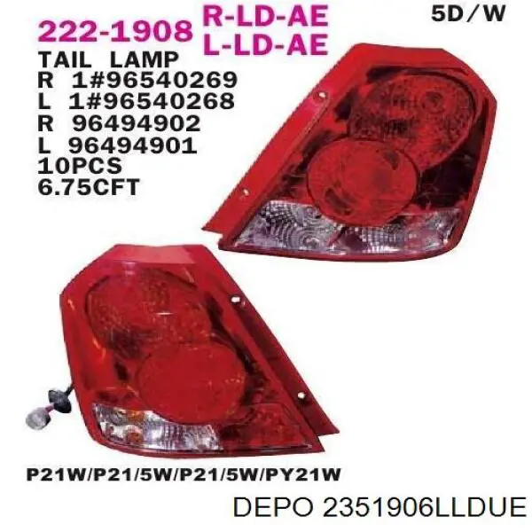 Piloto trasero izquierdo Prasco DW3274154 precio, desde 60,98 EUR