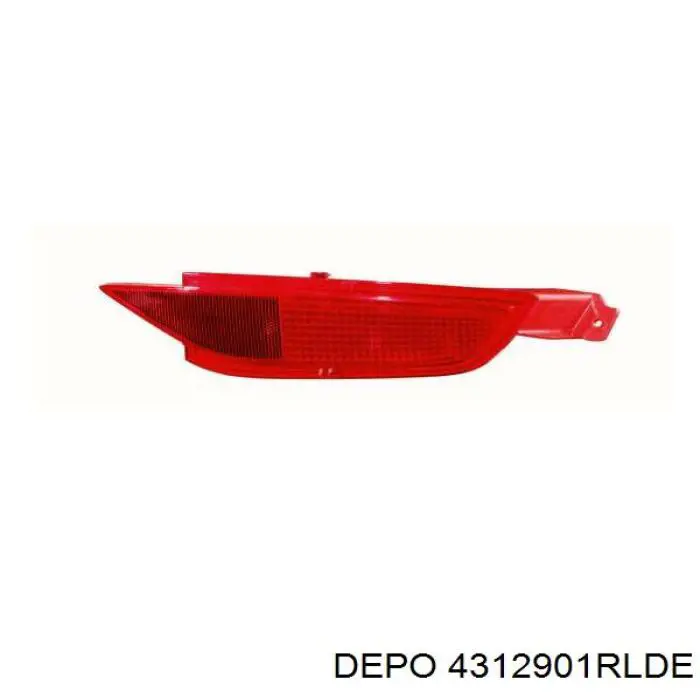 4312901RLDE Depo/Loro reflector, parachoques trasero, derecho