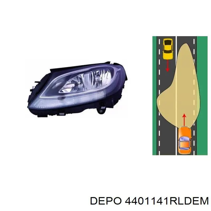 440-1141R-LD-EM Depo/Loro faro derecho