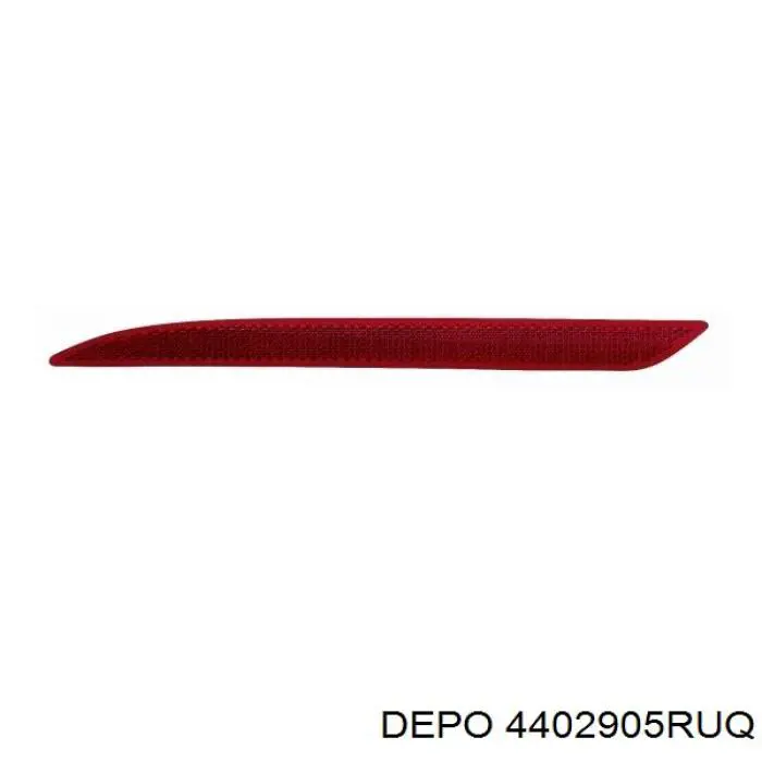 440-2905R-UQ Depo/Loro reflector, parachoques trasero, derecho