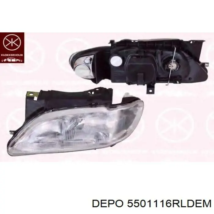 Faro derecho 6205N0 Peugeot/Citroen