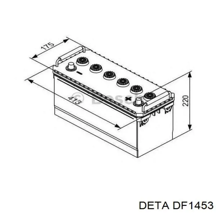 Batería de Arranque Deta (DF1453)