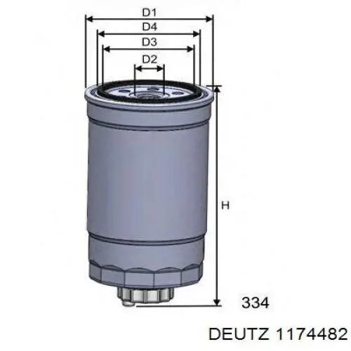 1174482 Deutz filtro combustible