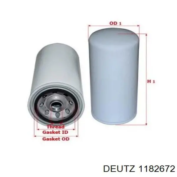 1182672 Deutz filtro combustible