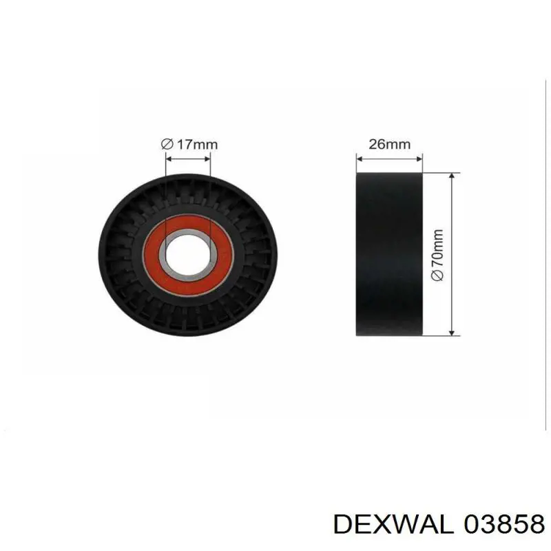541033 Maxgear Polea tensora intermedio de correa dentada