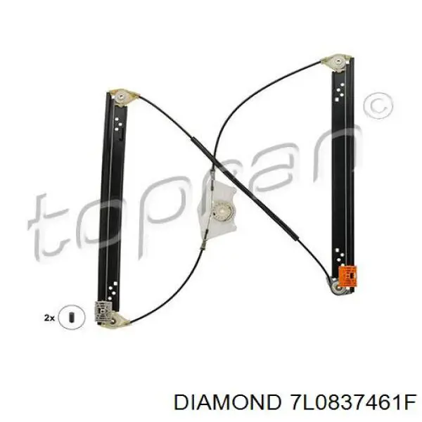 7L0837461F Diamond/DPA mecanismo de elevalunas, puerta delantera izquierda