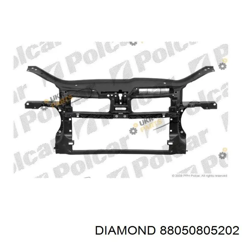 88050805202 Diamond/DPA Soporte de radiador completo (panel de montaje para foco)