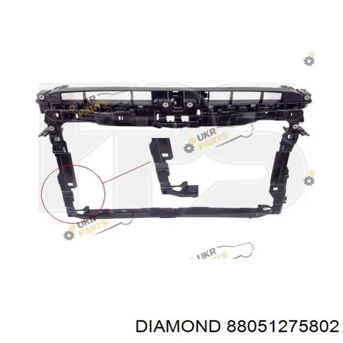 88051275802 Diamond/DPA soporte de radiador completo