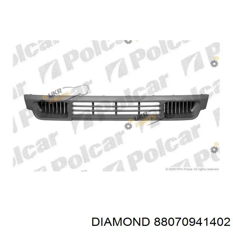 88070941402 Diamond/DPA rejilla de ventilación, parachoques trasero, central