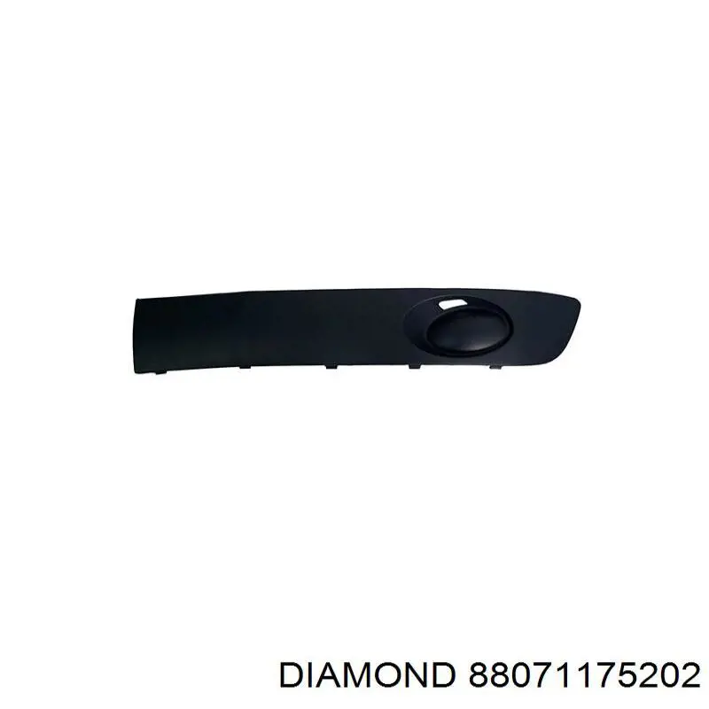 88071175202 Diamond/DPA Tapa de rejilla de faro antiniebla del parachoques delantero