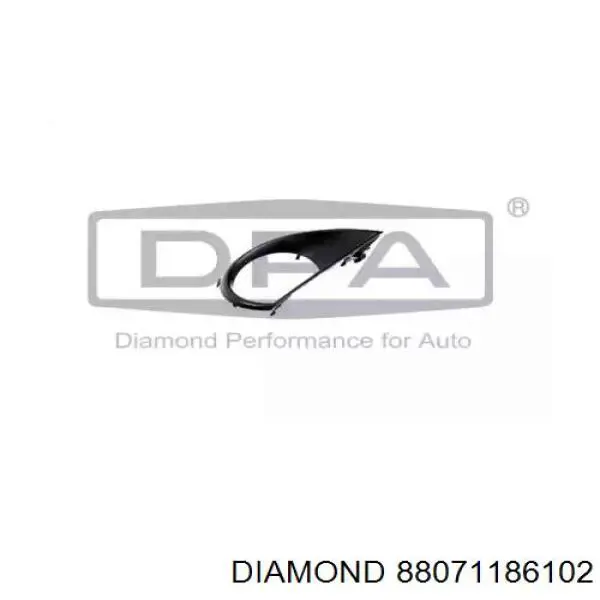 88071186102 Diamond/DPA embellecedor, faro antiniebla izquierdo