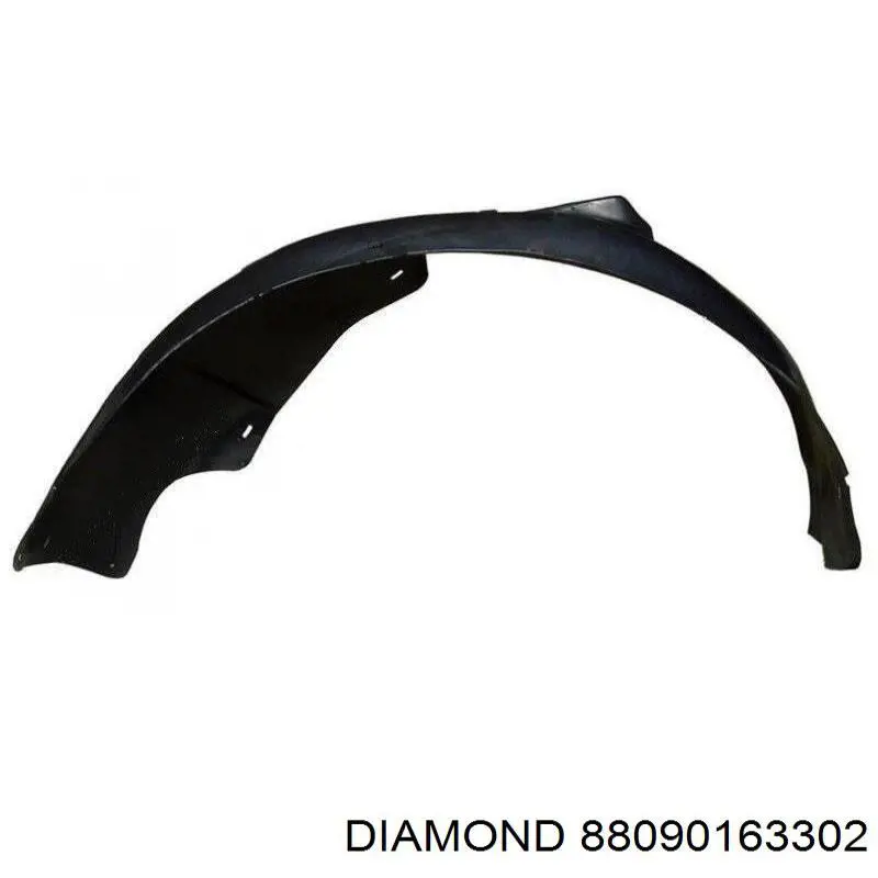 88090163302 Diamond/DPA Guardalodos interior izquierdo, guardafango delantero