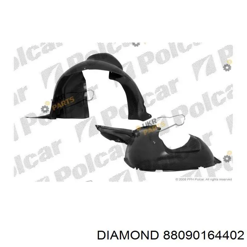 Guardalodos interior izquierdo, guardafango delantero Diamond/DPA 88090164402 precio, desde 23,43 EUR