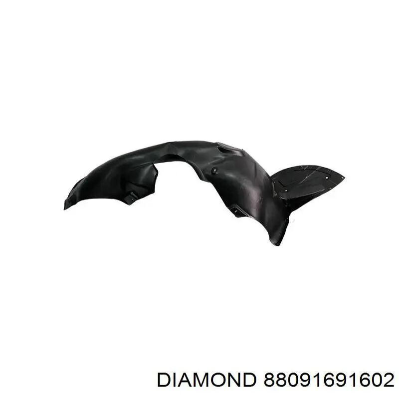 88091691602 Diamond/DPA Guardalodos interior izquierdo, guardafango delantero