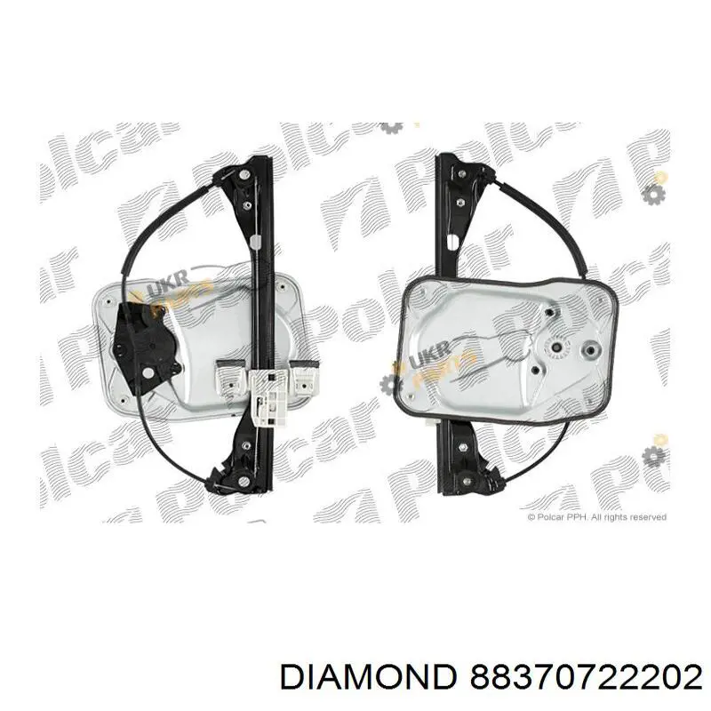 88370722202 Diamond/DPA mecanismo de elevalunas, puerta delantera derecha