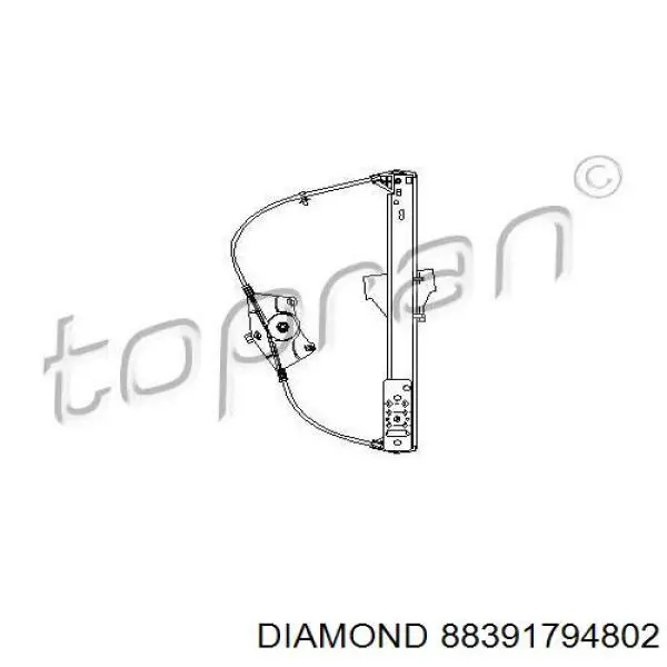 88391794802 Diamond/DPA mecanismo de elevalunas, puerta trasera derecha