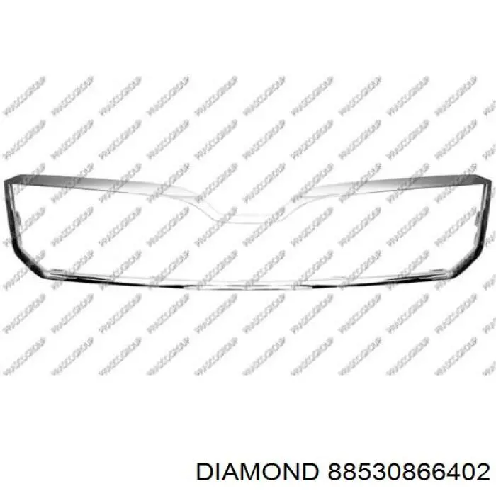 88530866402 Diamond/DPA rejilla de ventilación, parachoques trasero, izquierda