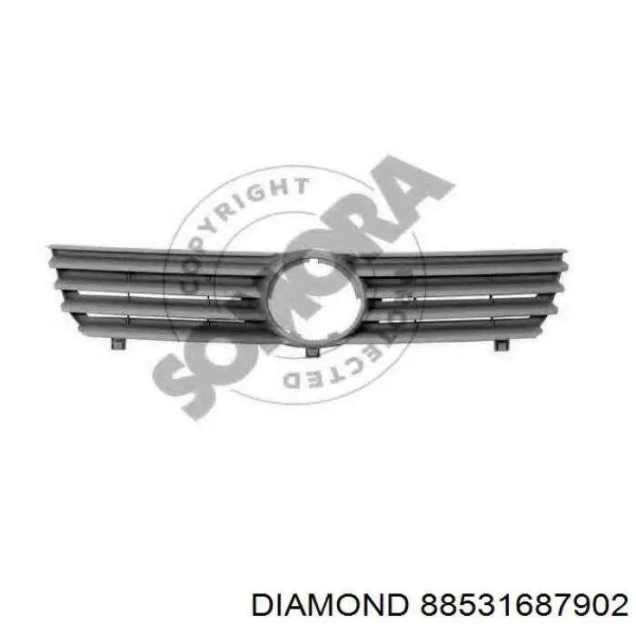 Rejilla delantera VAG 6C0853651ARYP precio, desde 45,45 EUR