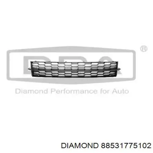 Rejilla de ventilación, parachoques delantero, central para Skoda Octavia (A7, 5E3)