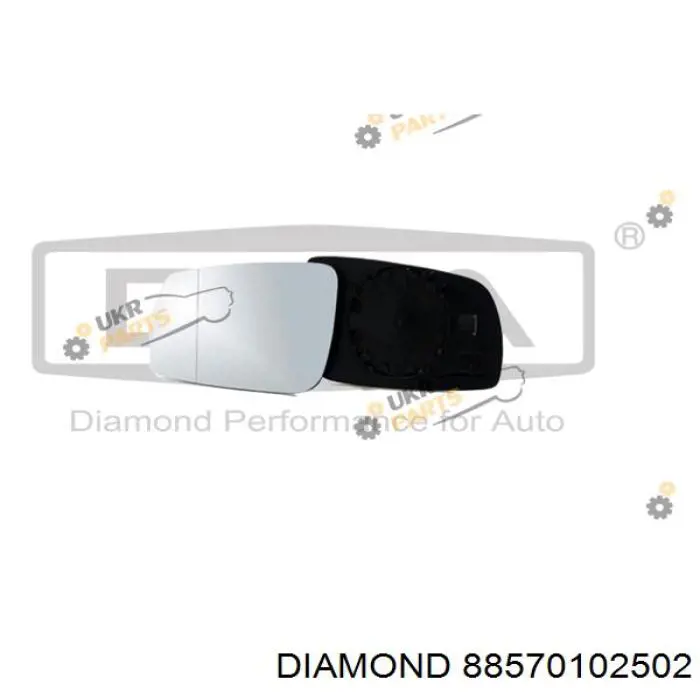 88570102502 Diamond/DPA cristal de espejo retrovisor exterior derecho