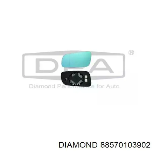 88570103902 Diamond/DPA Cristal de espejo retrovisor exterior izquierdo