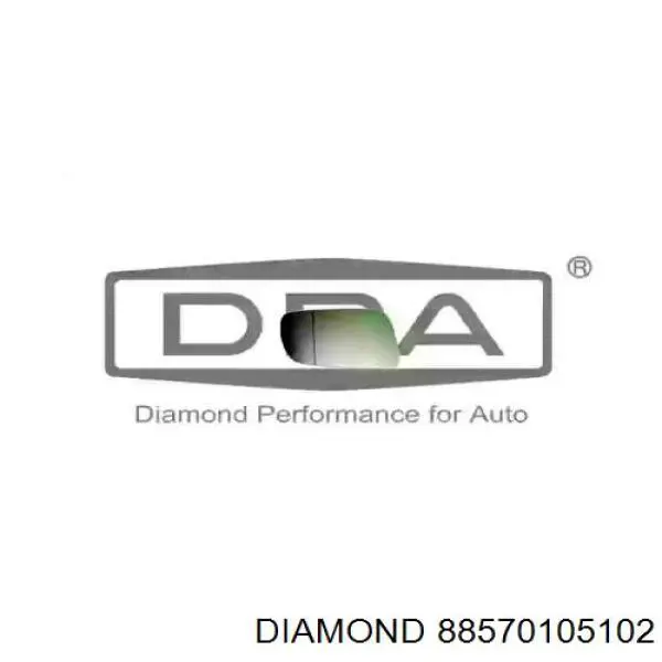 88570105102 Diamond/DPA cristal de espejo retrovisor exterior izquierdo