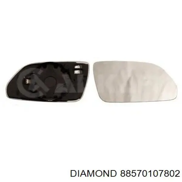 88570107802 Diamond/DPA cristal de espejo retrovisor exterior derecho