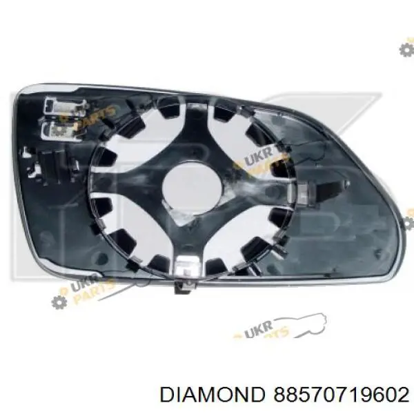 88570719602 Diamond/DPA Cristal de espejo retrovisor derecho