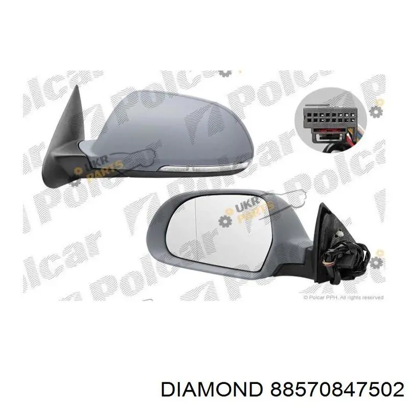 Espejo izquierdo Diamond/DPA 88570847502 precio, desde 57,08 EUR