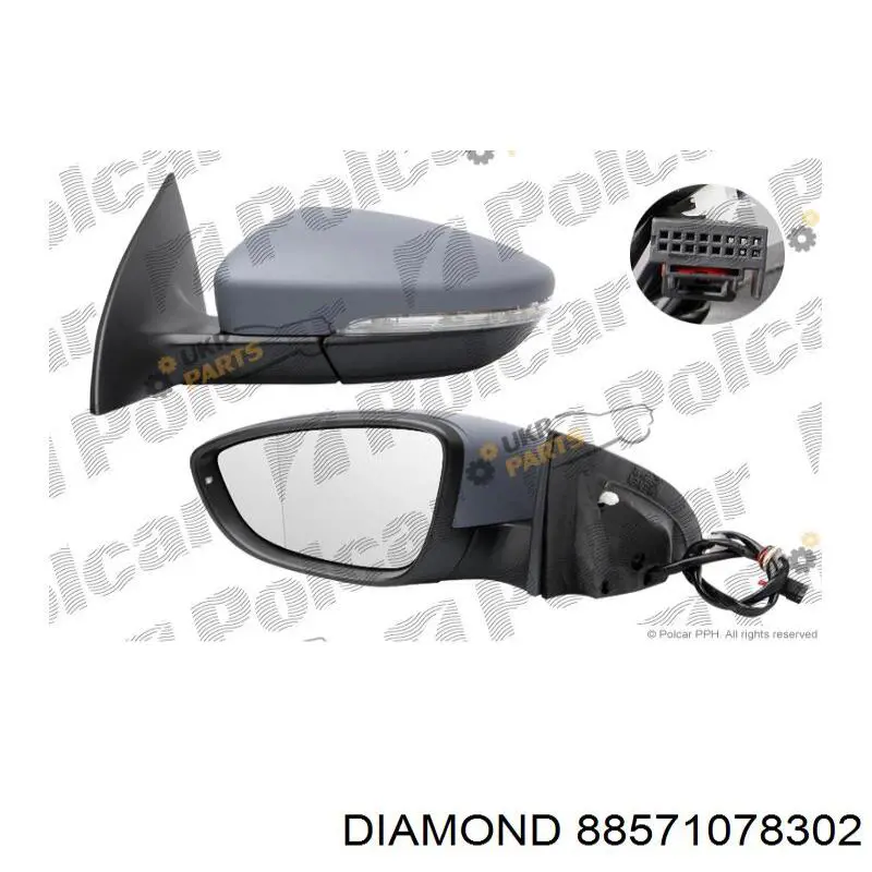 Comprar 88571078302 Diamond/DPA Cubierta De Espejo Retrovisor Izquierdo