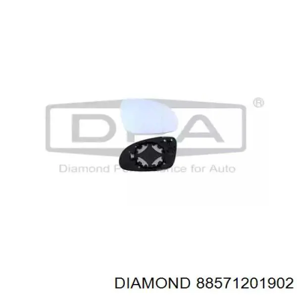 88571201902 Diamond/DPA cristal de espejo retrovisor exterior derecho