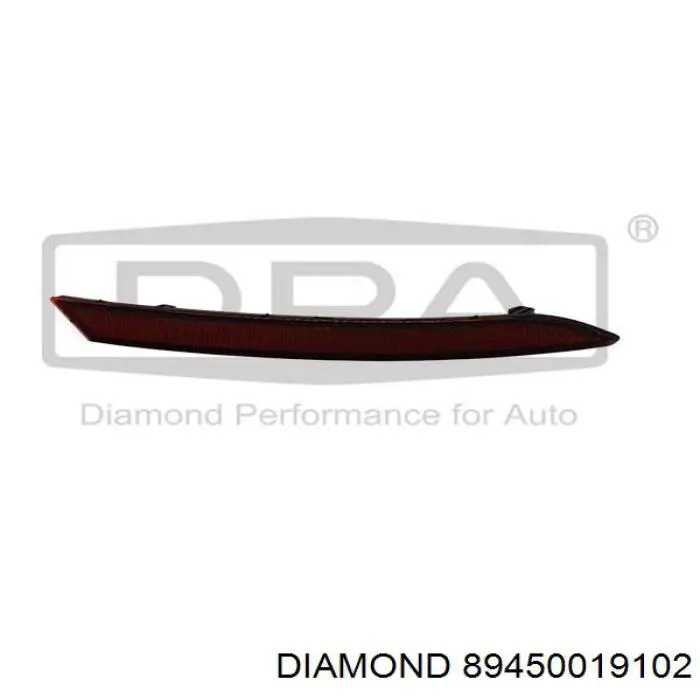 89450019102 Diamond/DPA reflector, parachoques trasero, derecho