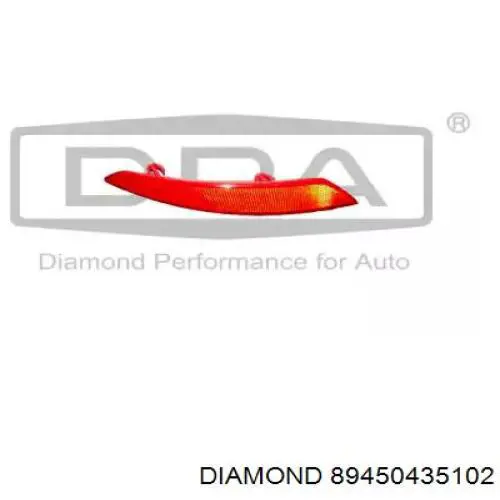 89450435102 Diamond/DPA reflector, parachoques delantero, derecho