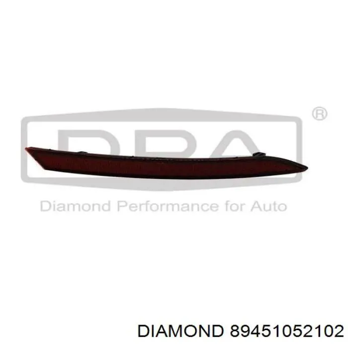 89451052102 Diamond/DPA reflector, parachoques trasero, derecho