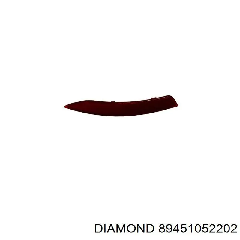 89451052202 Diamond/DPA reflector, parachoques trasero, izquierdo