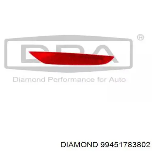99451783802 Diamond/DPA Reflector del parachoques delantero derecho