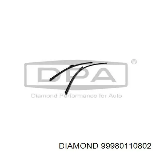 99980110802 Diamond/DPA Escobillas Limpiaparabrisas delanteras