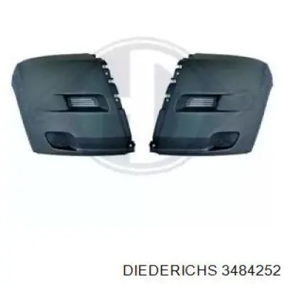 7401FG - 7401FW Peugeot/Citroen parachoques delantero, parte derecha