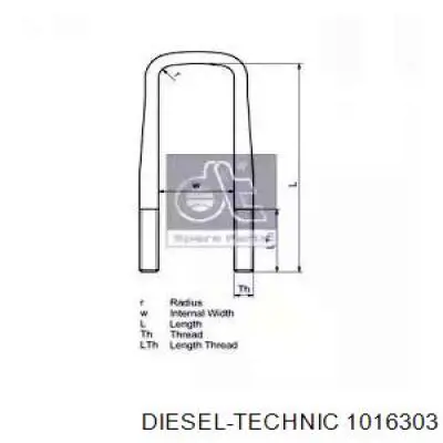 10.16303 Diesel Technic brida de ballesta