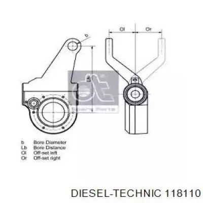 118110 Diesel Technic trinquete de freno del eje trasero