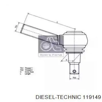 1.19149 Diesel Technic boquilla de dirección