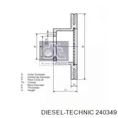 2.40349 Diesel Technic rotor del distribuidor de encendido