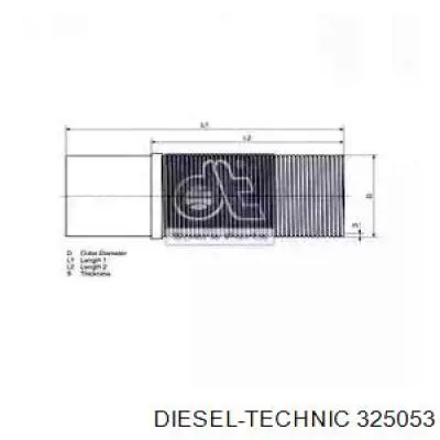 325053 Diesel Technic chapa ondulada del silenciador