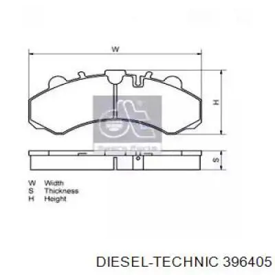 Pastillas de freno delanteras DIESEL TECHNIC 396405