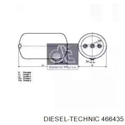 4.66435 Diesel Technic receptor neumatico
