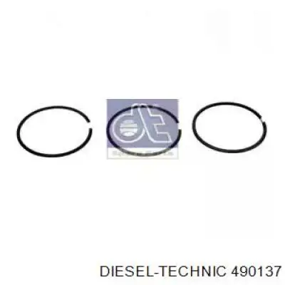 490137 Diesel Technic juego segmentos émbolo, compresor, para 1 cilindro, std
