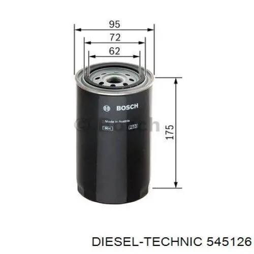 5.45126 Diesel Technic filtro combustible