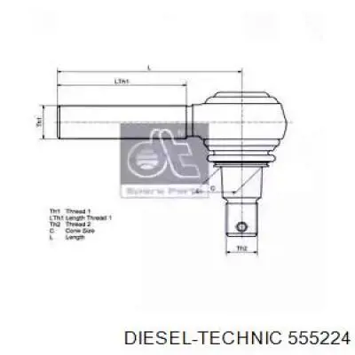 5.55224 Diesel Technic boquilla de dirección