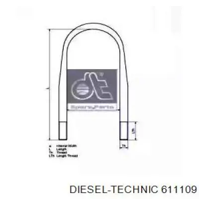 611109 Diesel Technic brida de ballesta