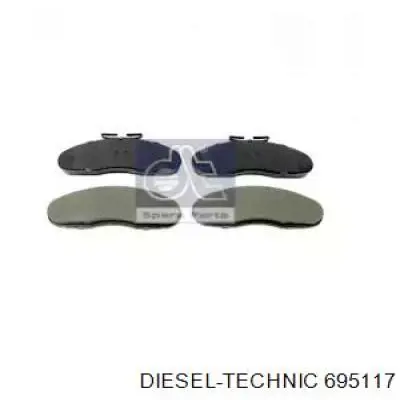6.95117 Diesel Technic pastillas de freno delanteras